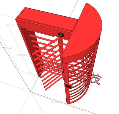 小区工厂等门禁全高旋转门--飞机头